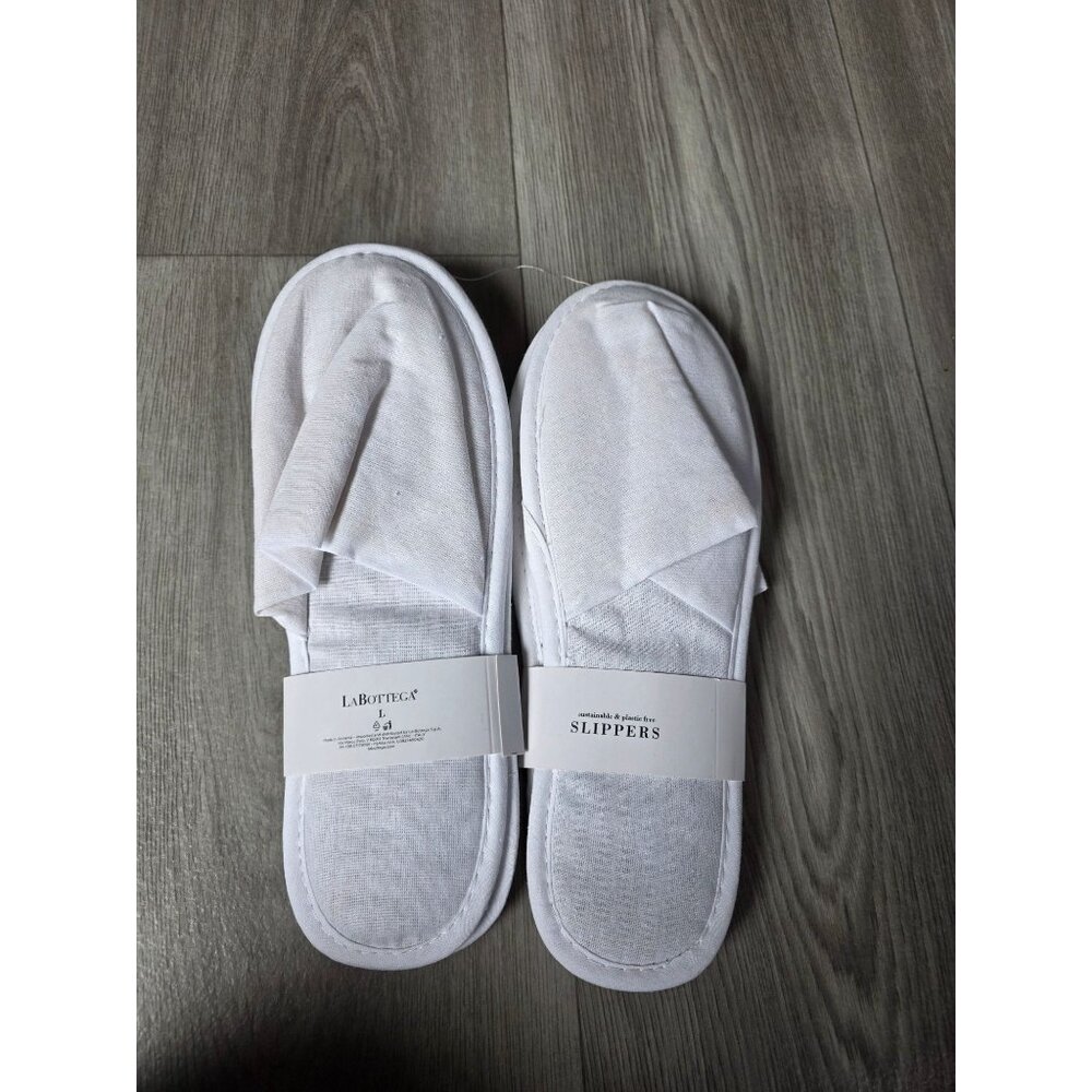 White Linen Luxury Hotel Slippers Unisex Soft Open Toe Disposable